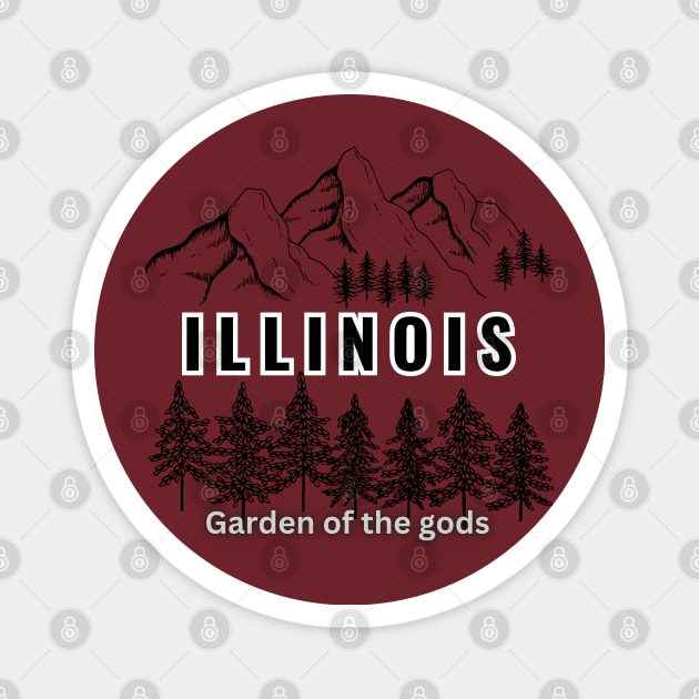 Garden of the gods, Illinois Magnet by TeeText